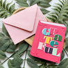 Pink Grateful Books Card