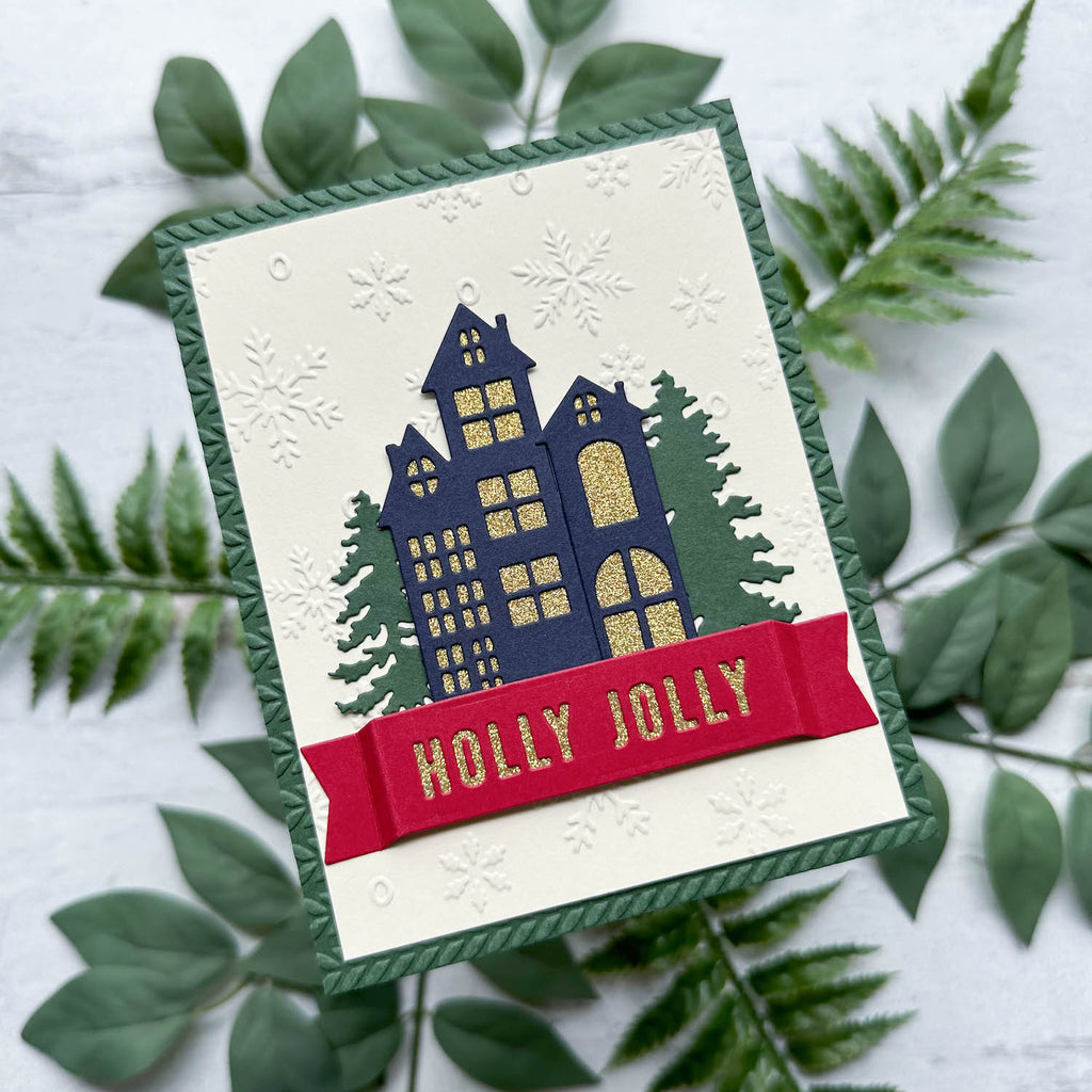 Holly Jolly Village Card
