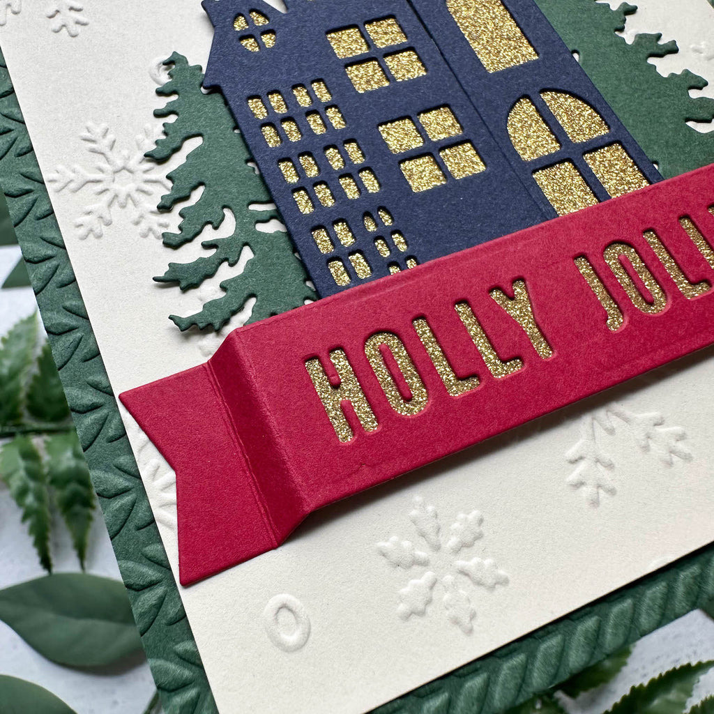 Holly Jolly Village Card