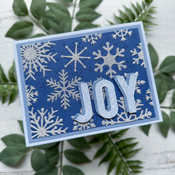 joyful snowflakes holiday card