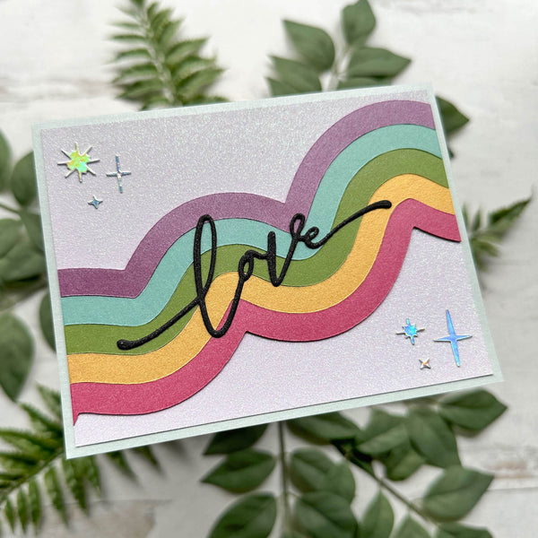 Shimmer Rainbow Love Card