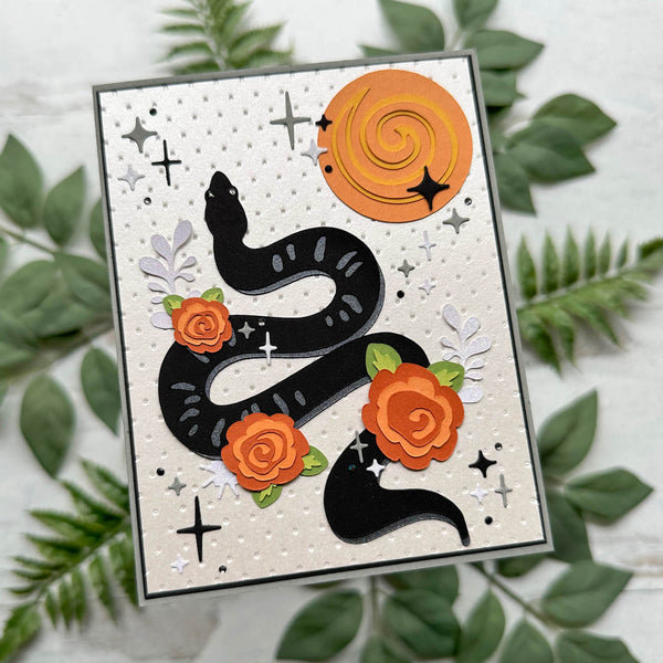 Floral Snake Card