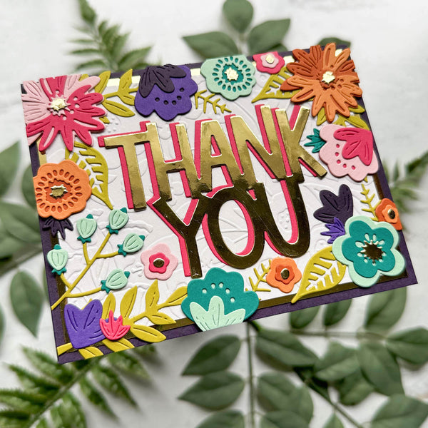Thank You Layered Blooms Card