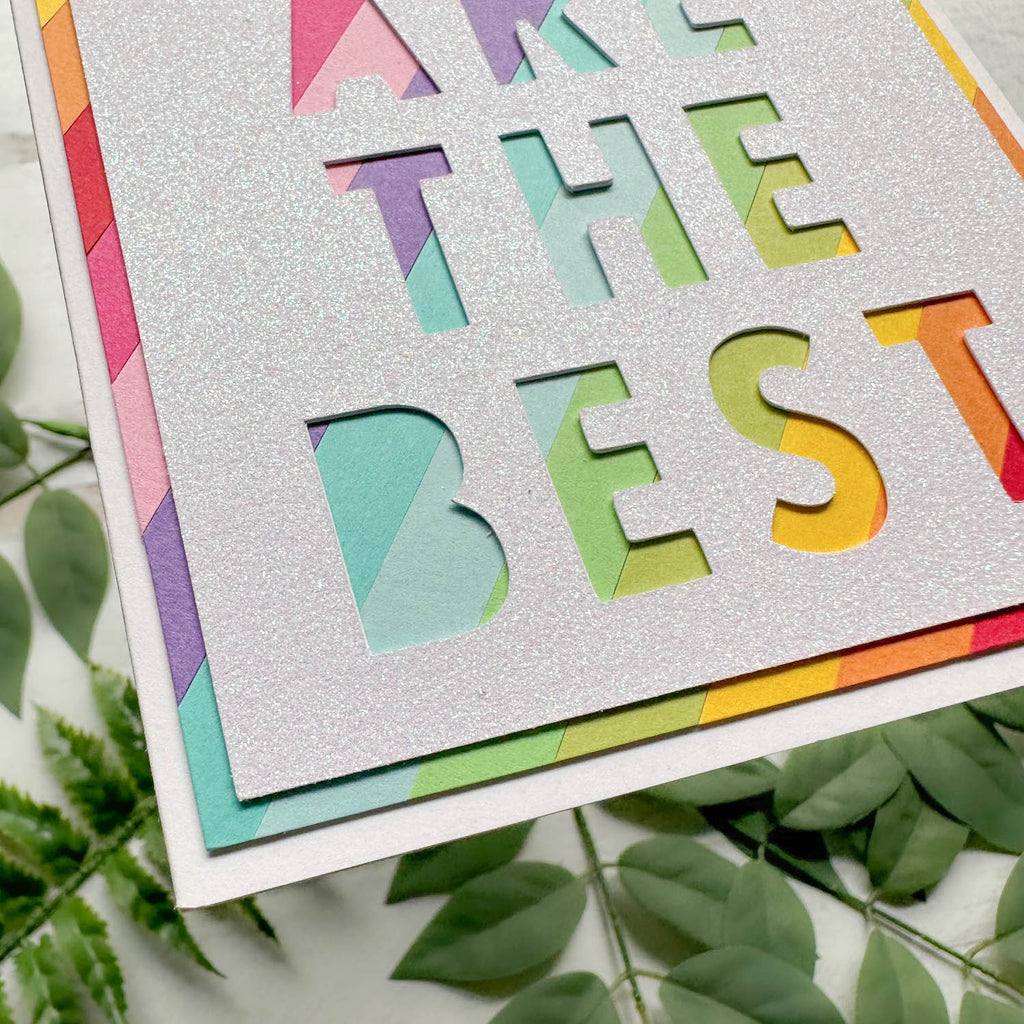 You Are The Best Stripes Card Closeup